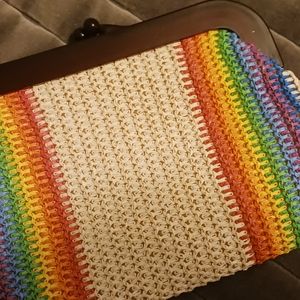 Vintage 1970s '80s rainbow clutch